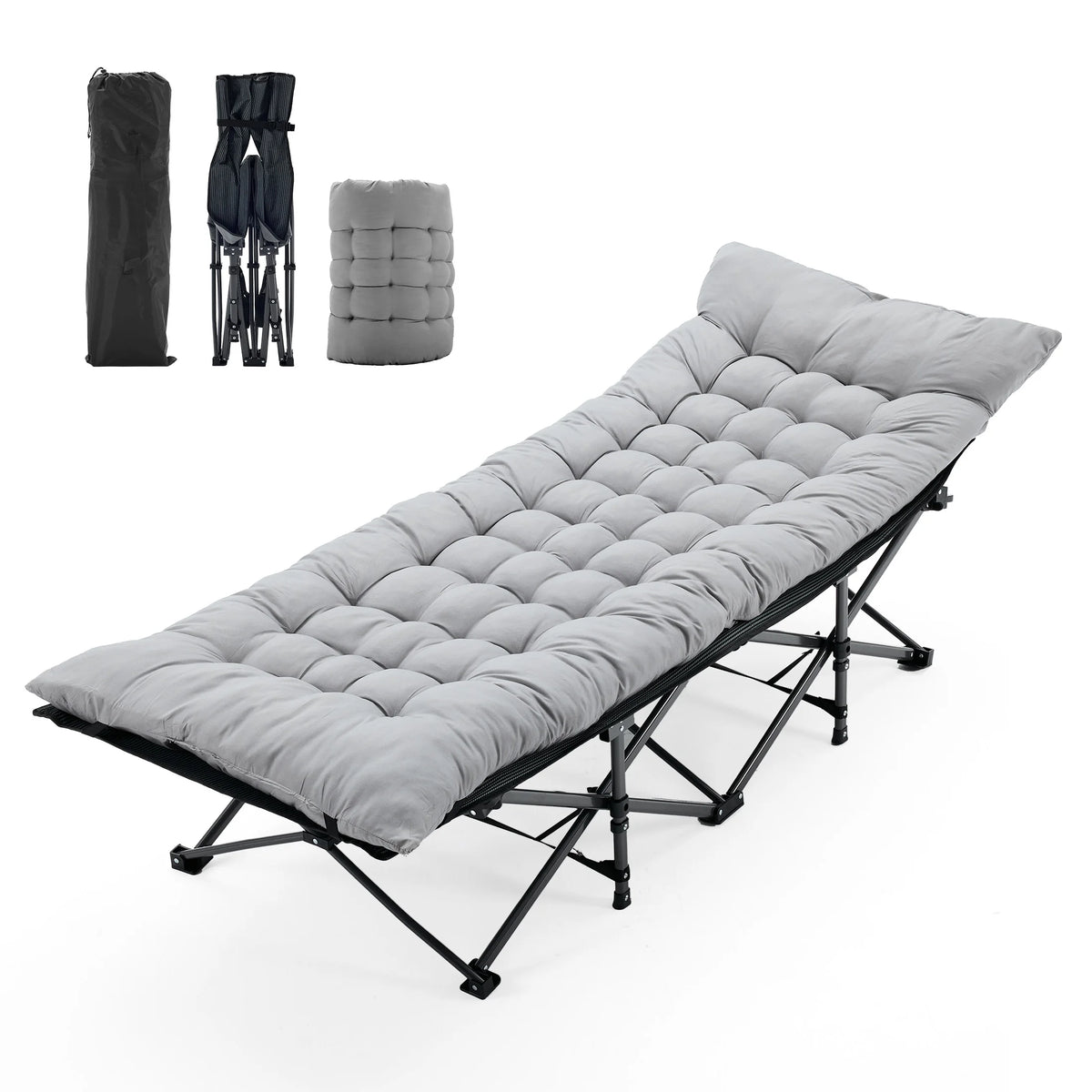 JHK Portable Folding Camping Cot With Storage Bed
