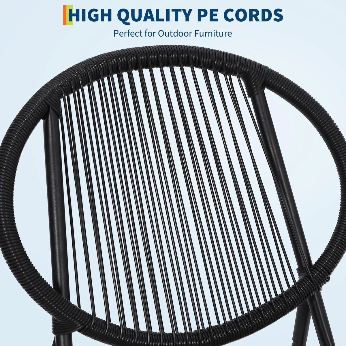 3-Piece Acapulco Patio Bistro Set - 2 All-Weather Rattan Chairs & Side Table - Modern Outdoor Conversation Set for Small Balcony, Porch, Garden, Backyard