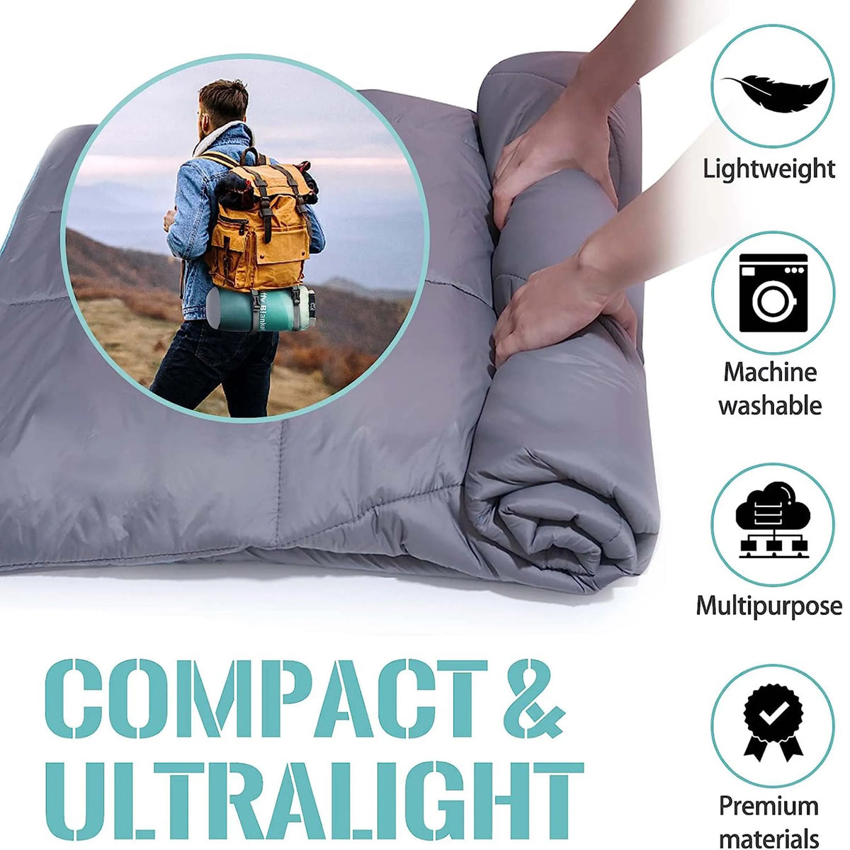 Portable Waterproof Outdoor Camping Blanket With Storage Bag