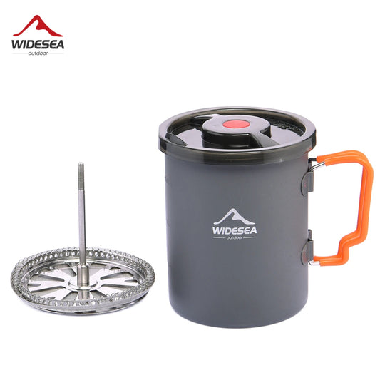 Widesea 0.75L Outdoor Camping French Press Aluminum Coffee Pot