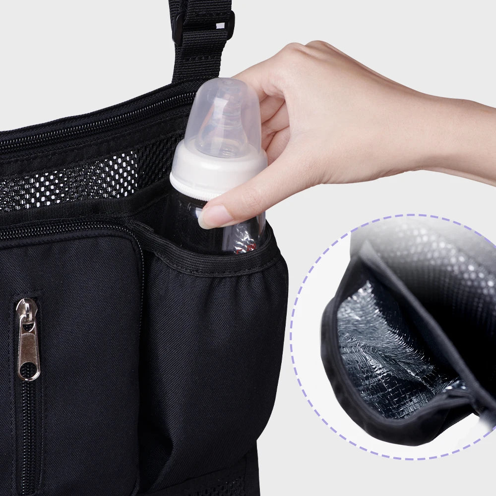 Sunveno Baby Stroller Organizer Bag Infant Pram Cart Storage Accessories