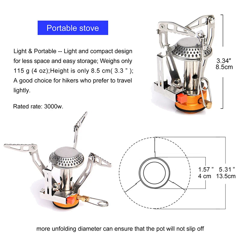 Widesea Outdoor Camping Cookware Kit With Folding Accessories
