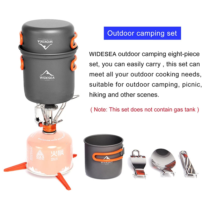 Widesea Outdoor Camping Cookware Kit With Folding Accessories