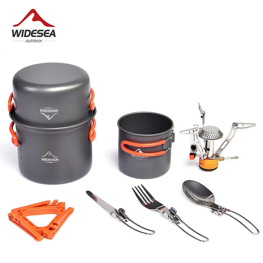 Widesea Outdoor Camping Cookware Kit With Folding Accessories
