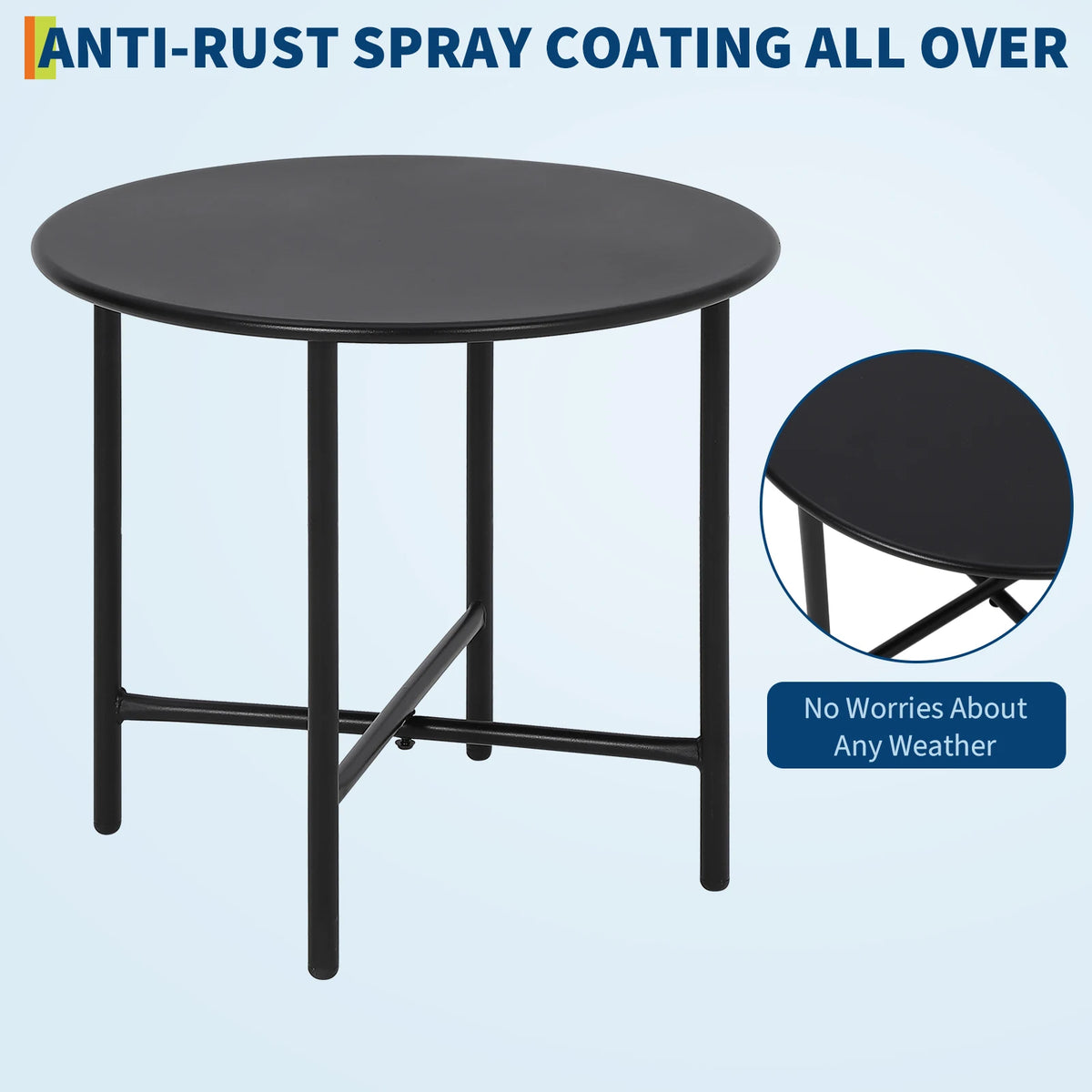 3-Piece Acapulco Patio Bistro Set - 2 All-Weather Rattan Chairs & Side Table - Modern Outdoor Conversation Set for Small Balcony, Porch, Garden, Backyard