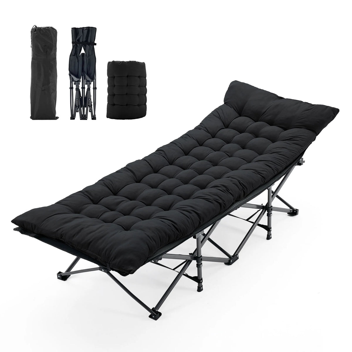 JHK Portable Folding Camping Cot With Storage Bed