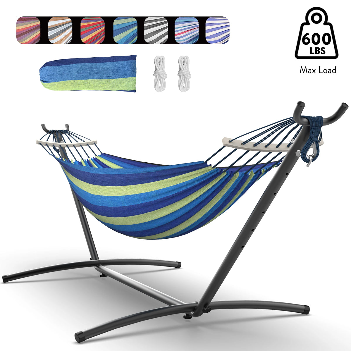 GYROOR Adjustable Stand Hammock Heavy Duty Outdoor Relaxation Bed
