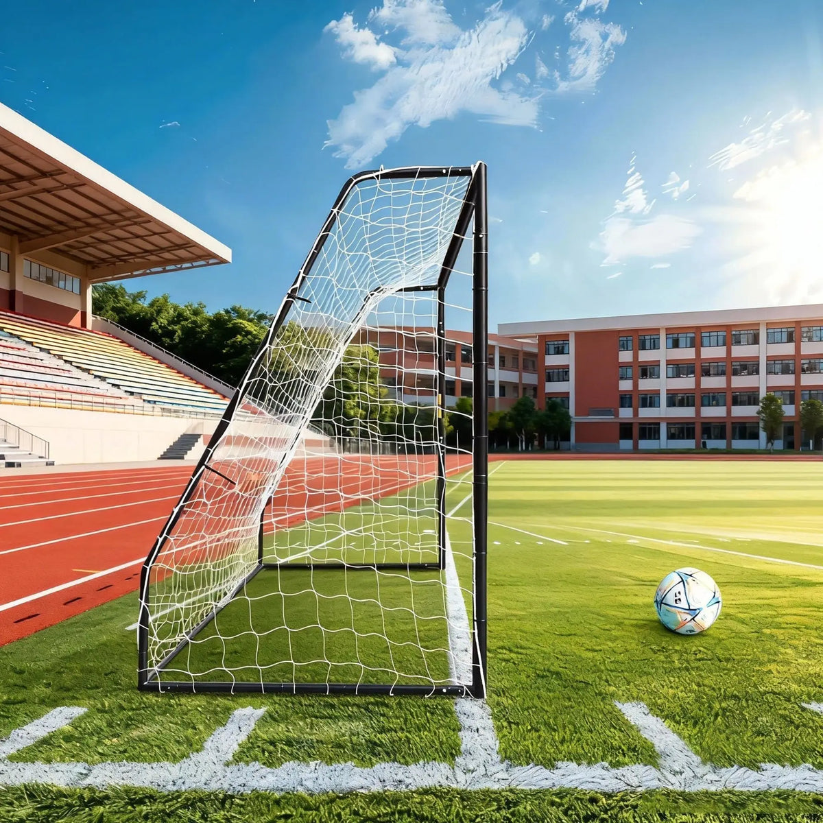 Soccer Goal 6 To 12 Ft Portable Backyard Soccer Goal With Net And Ground Stakes