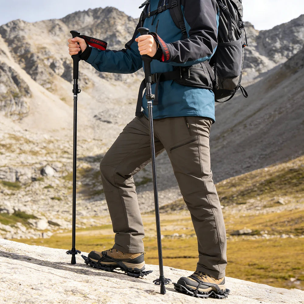 Okhealing Ultralight Carbon Fiber Telescopic Trekking Poles