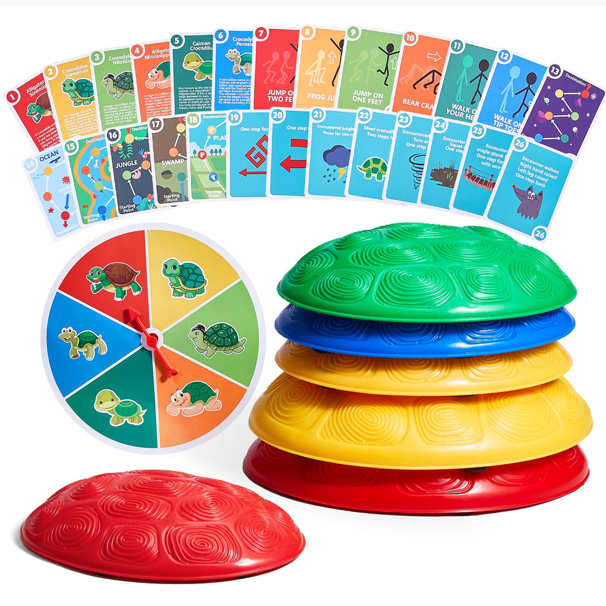 SucceBuy 6 Pcs Turtle Balance Stepping Stones Kids
