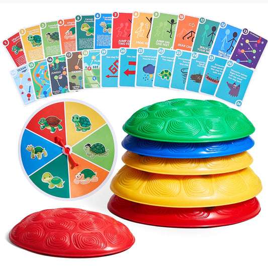 SucceBuy 6 Pcs Turtle Balance Stepping Stones Kids