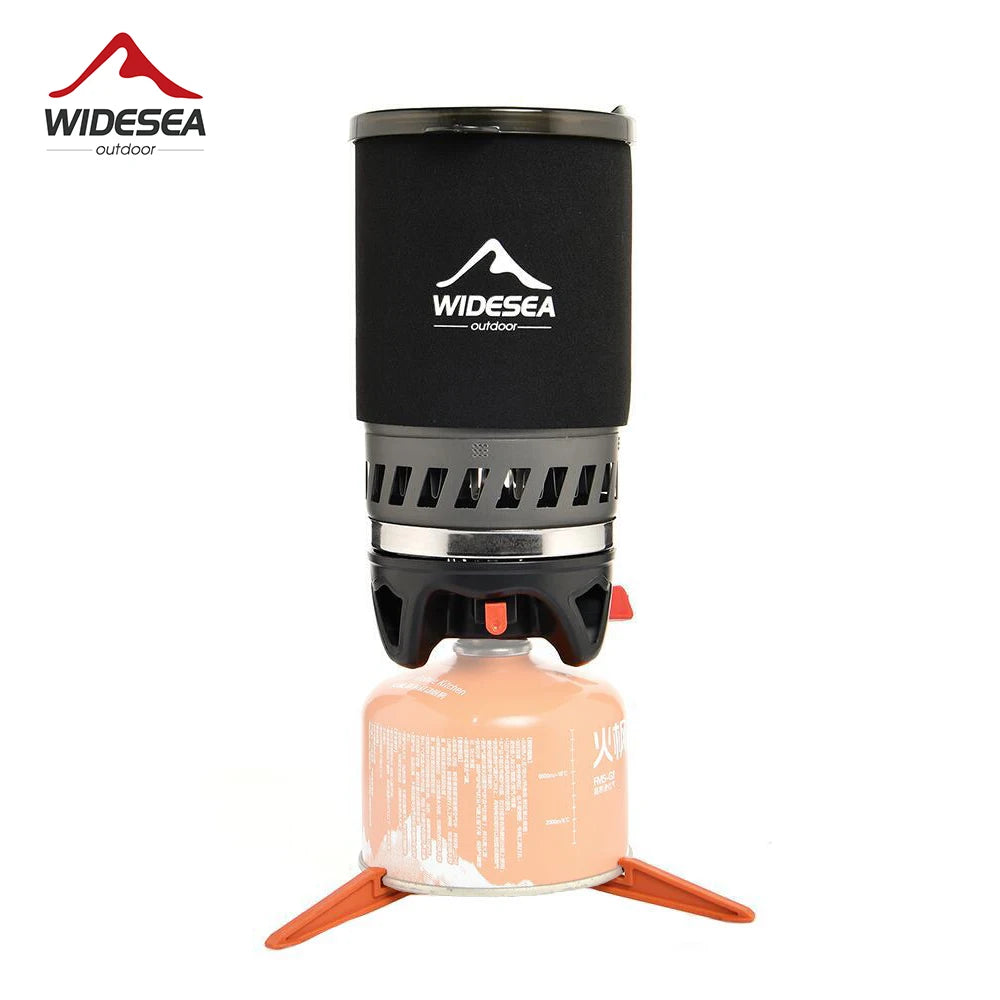 Widesea Camping Gas Stove Heat Exchanger Cookware Coffee Pot Cup