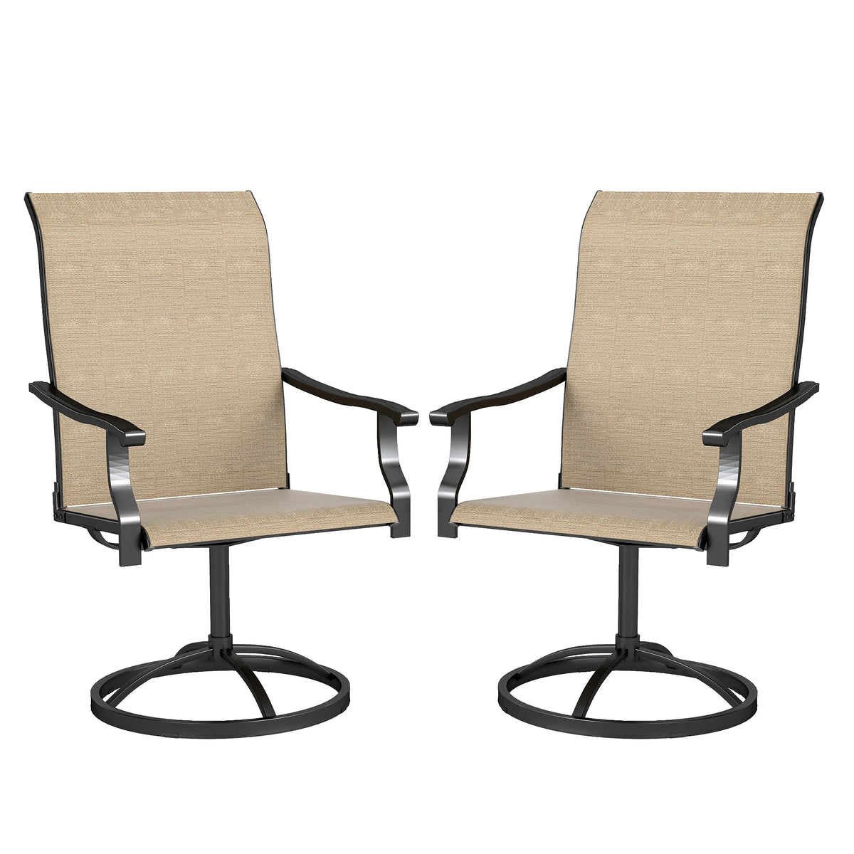 Outsunny Swivel Patio Dining Chairs For Outdoor Garden Use