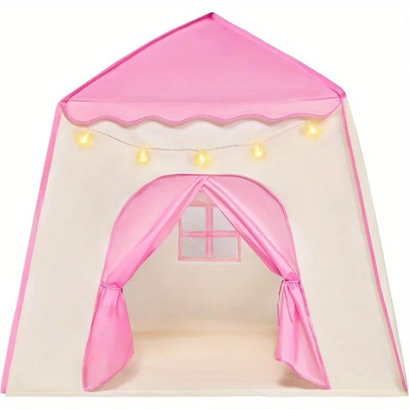 Joyfy Princess Castle Tent With LED Star Lights For Kids