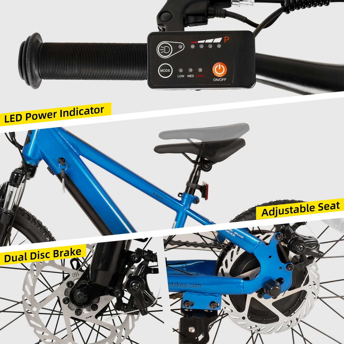 JOYSTAR Electric Bike for Kids Teens Ages 7+ with 250W Motor, 15 Miles 15MPH Electric Mountain Bicycle Safe Mini E bikes