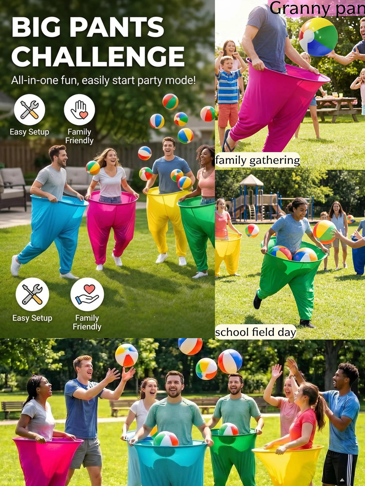 Fun Grandma Pants Game Set For Family And Adults