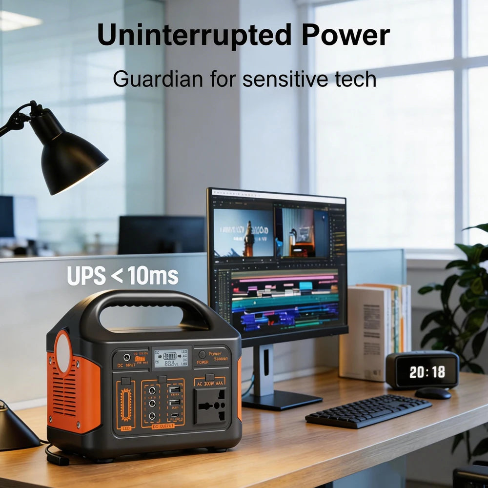 GaiaRay 460Wh Portable Power Station With LiFePO4 Battery Backup
