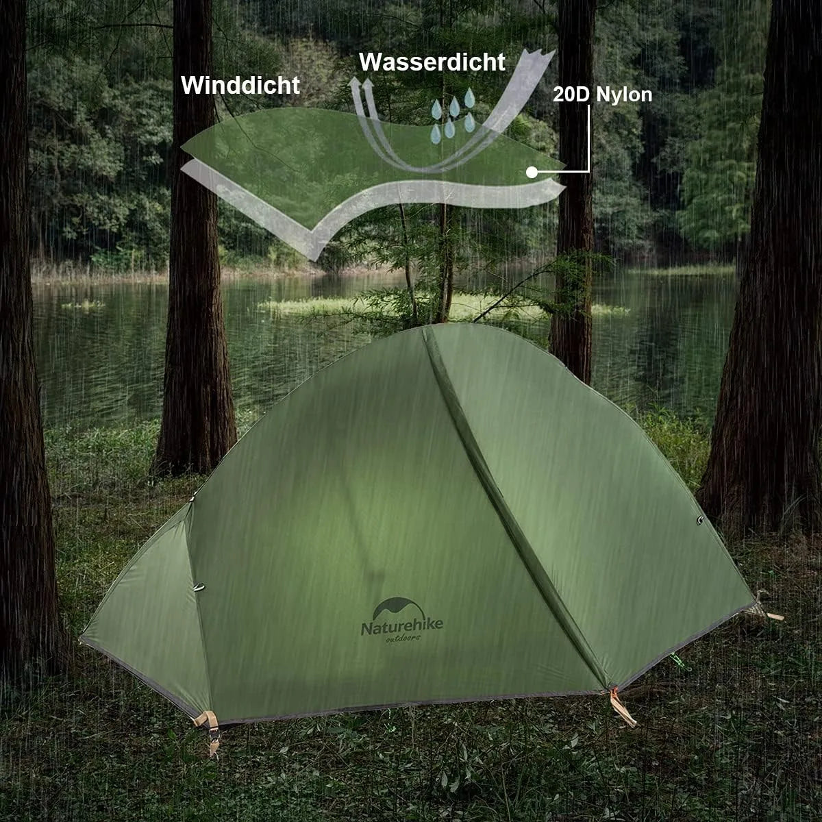 Naturehike 1 Person Ultralight Waterproof Double Layer Cycling Tent