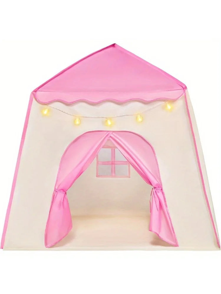 Joyfy Princess Castle Tent With LED Star Lights For Kids