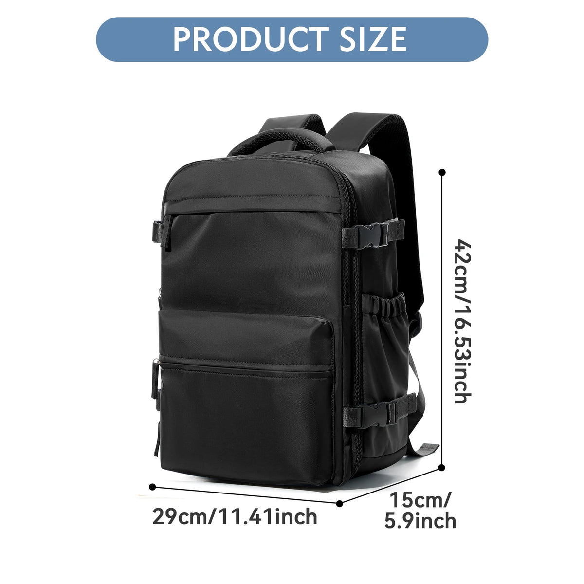 Vacuum Backpack Travel Bag for Men Large Capacity Backpack Business Laptop Backpack Women Men Expandable Backpack School Bag