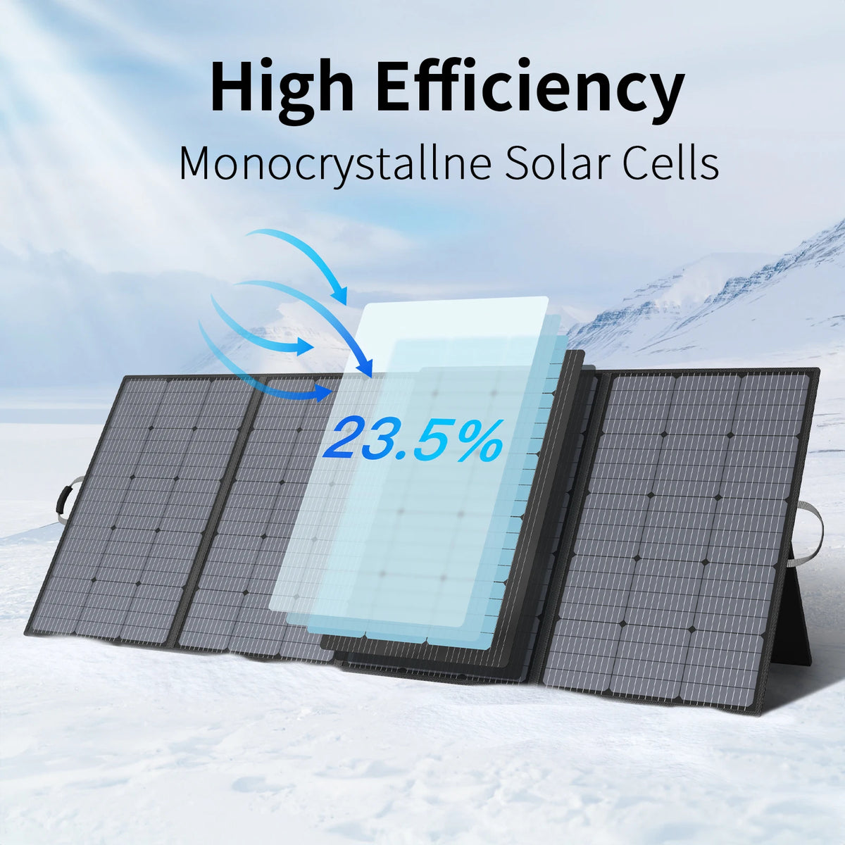 MHPOWOS 400W 220W 110W Lightweight Portable Solar Panel, Foldable Solar Panel for Outdoor Activities, IP67 Waterproof for RV