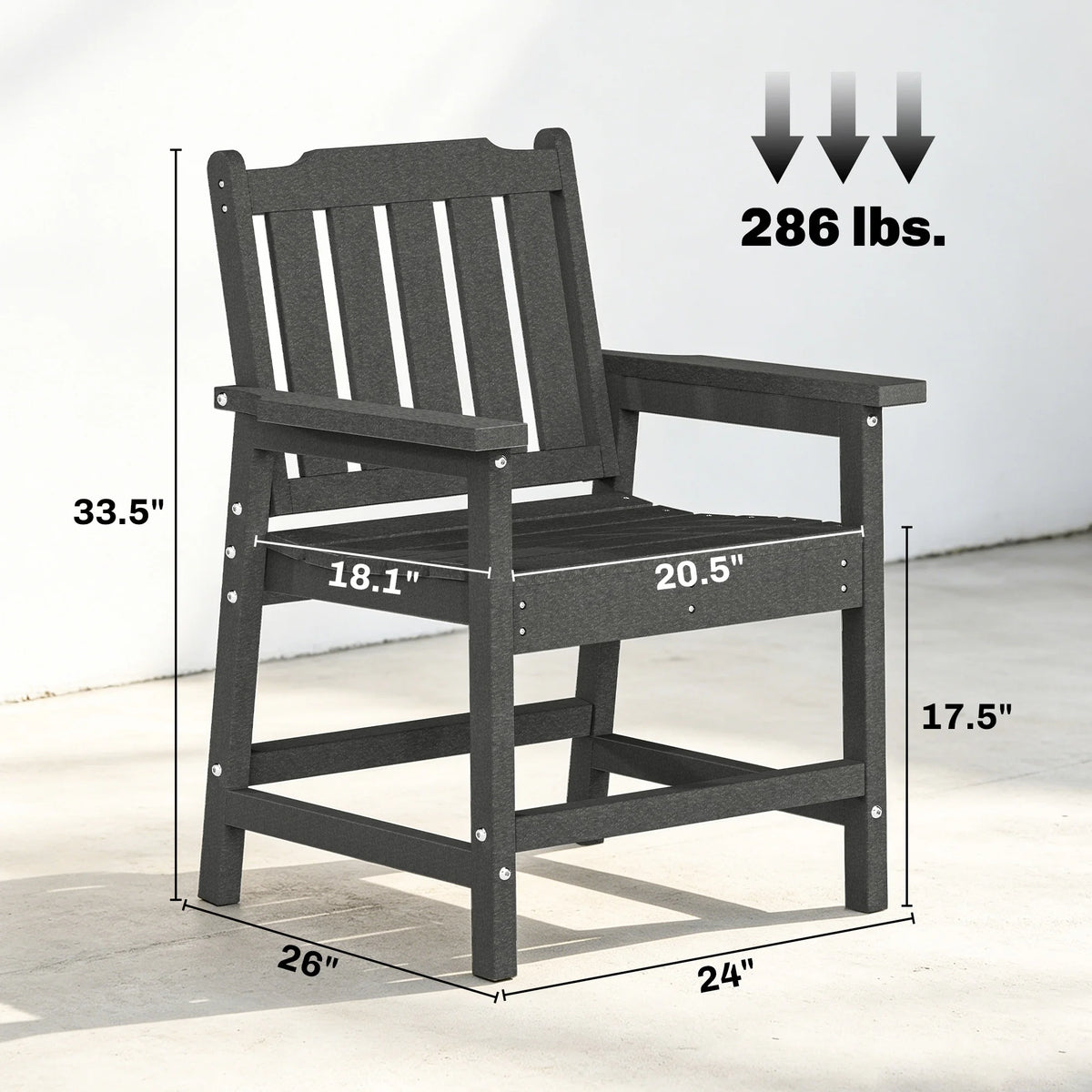 Outsunny Outdoor Patio Chairs With Slatted Back And Armrests