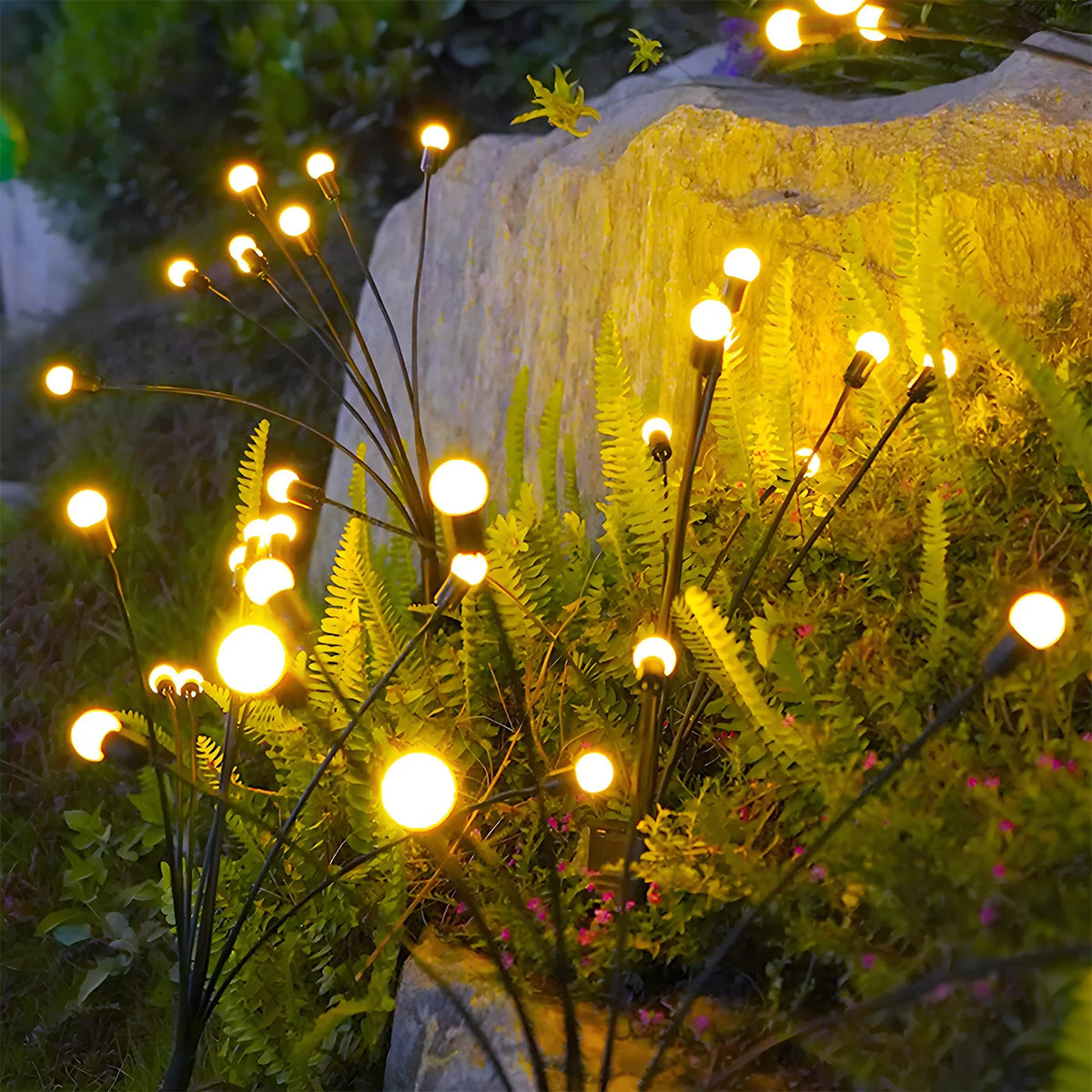 Solar 8 Head Firefly Led Outdoor Garden Lights Waterproof