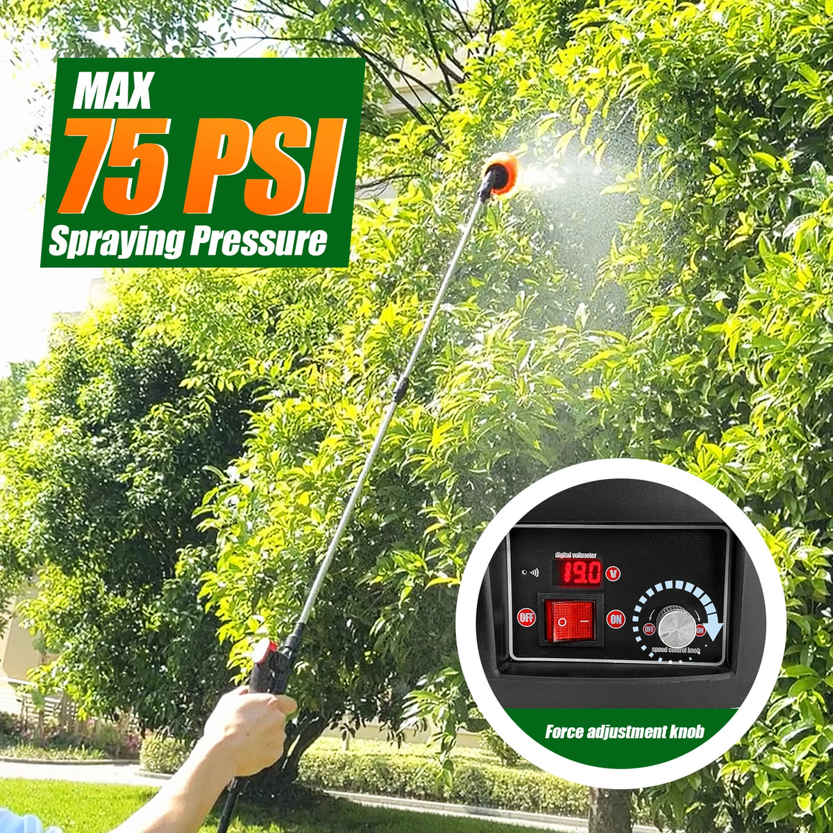 None 16L Electric Backpack Sprayer With Telescopic Wand