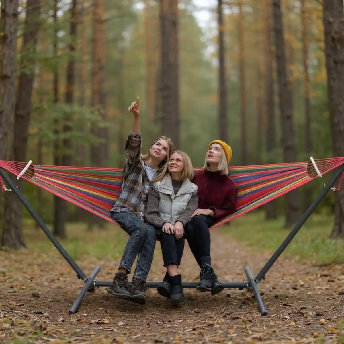 GYROOR Adjustable Stand Hammock Heavy Duty Outdoor Relaxation Bed