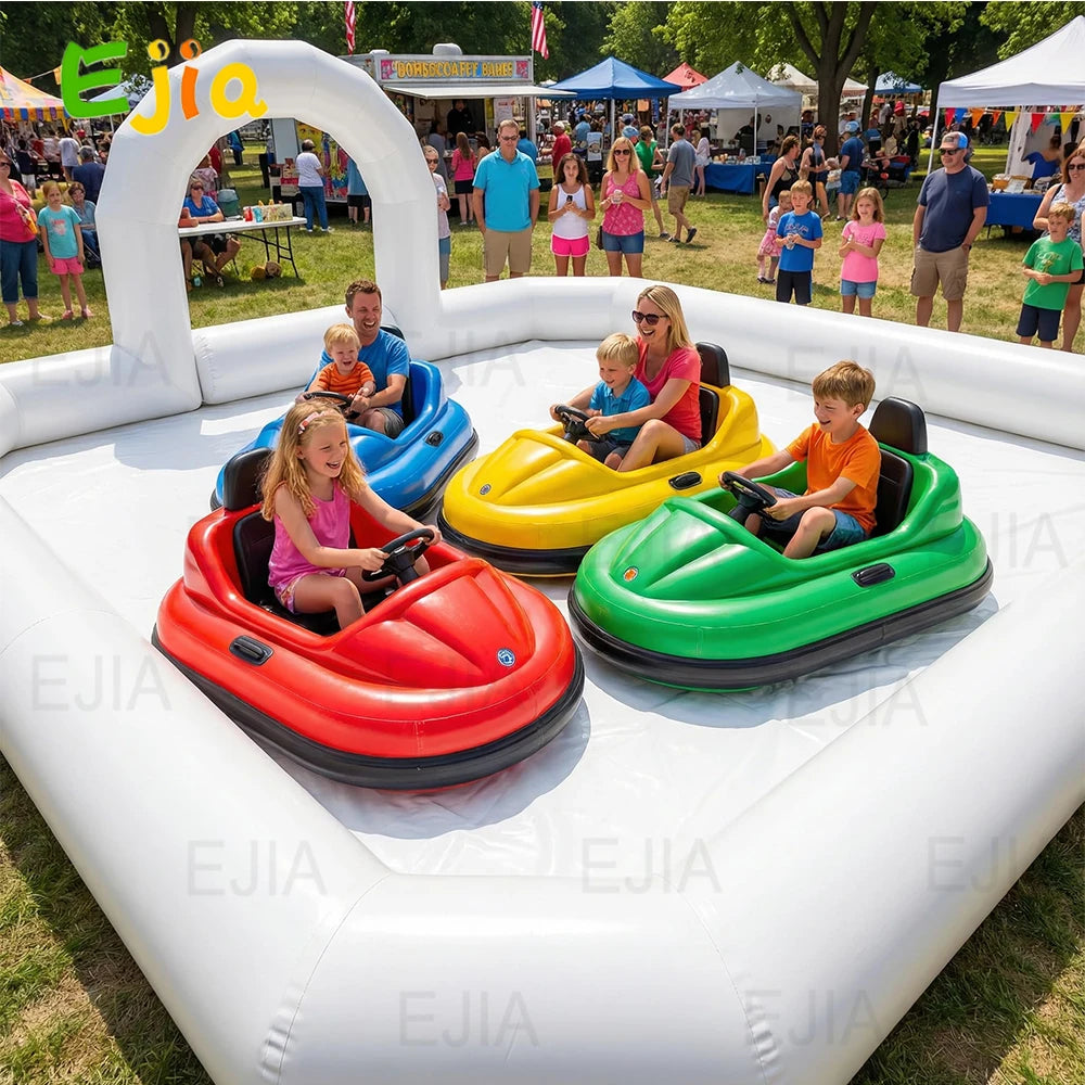 16.5FT/5m Large Inflatable Go Kart Race Track Bumper Car Track Inflatable Racing Track for Bumper Car Race Track Kids Outdoor