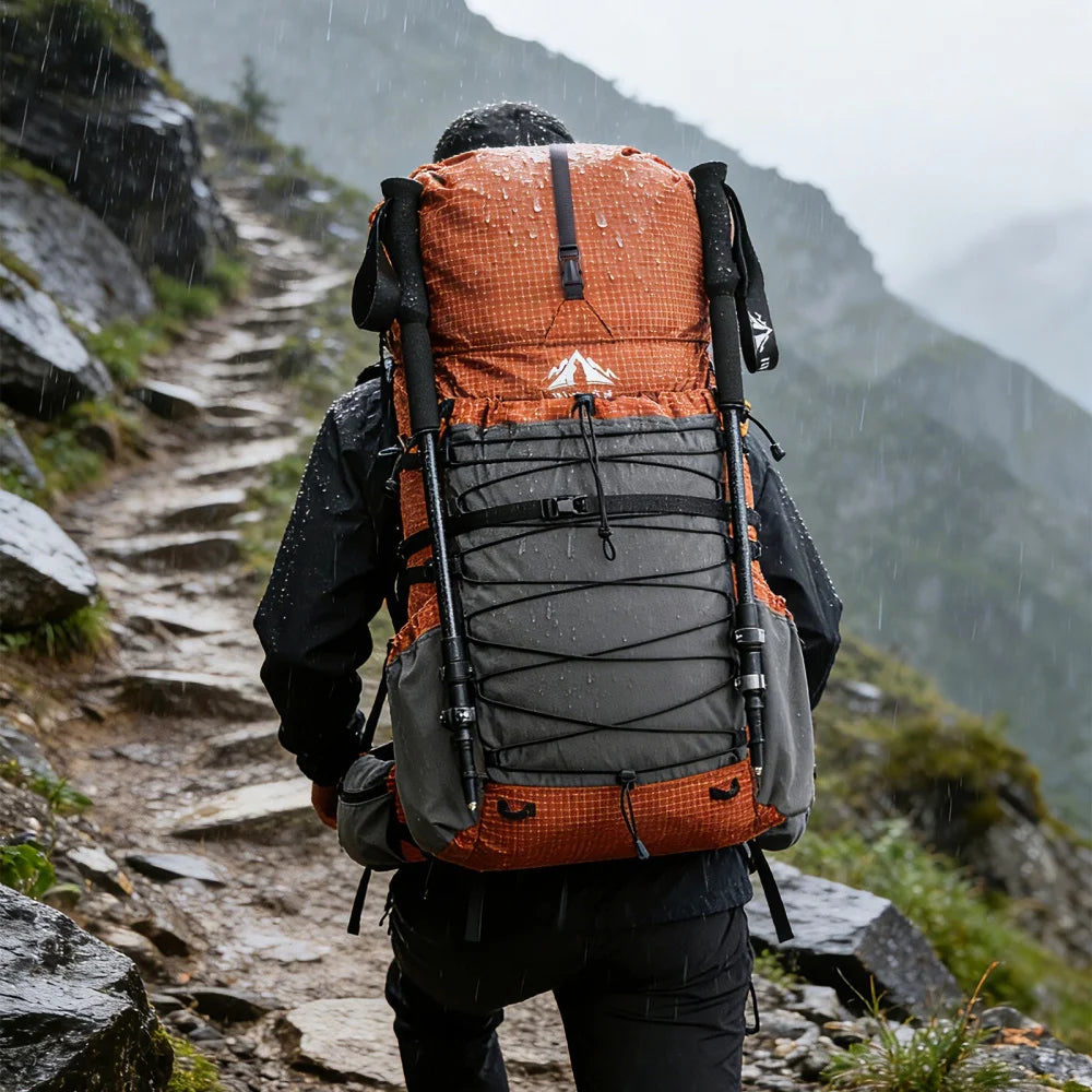 Night Cat Lightweight 50L To 70L Hiking Backpack With Rain Cover