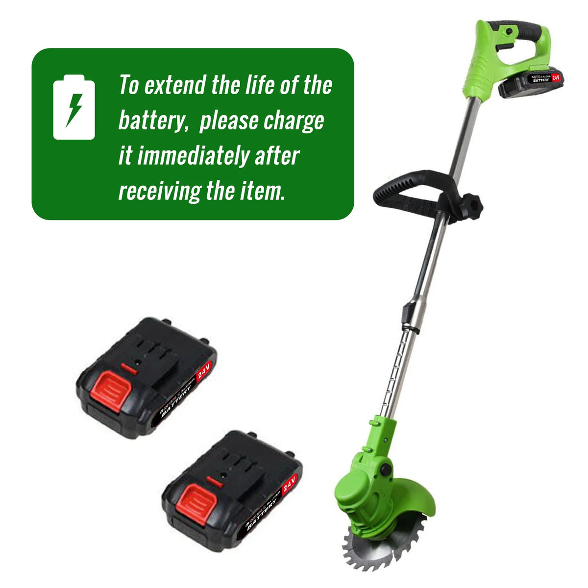 Cordless Brushless Weed Trimmer 2 In 1 Electric Grass Cutter
