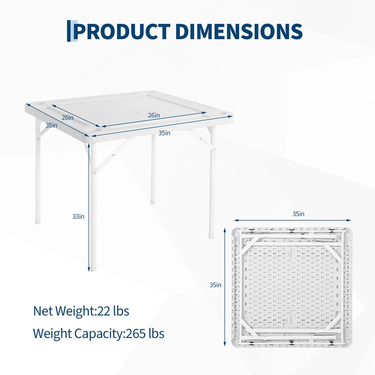 35 Inch Folding Card Table Portable Square Game Table With Cup Holders And Chip Trays Heavy Duty Foldable Table For Poker Domino Mahjong Camping And Picnic