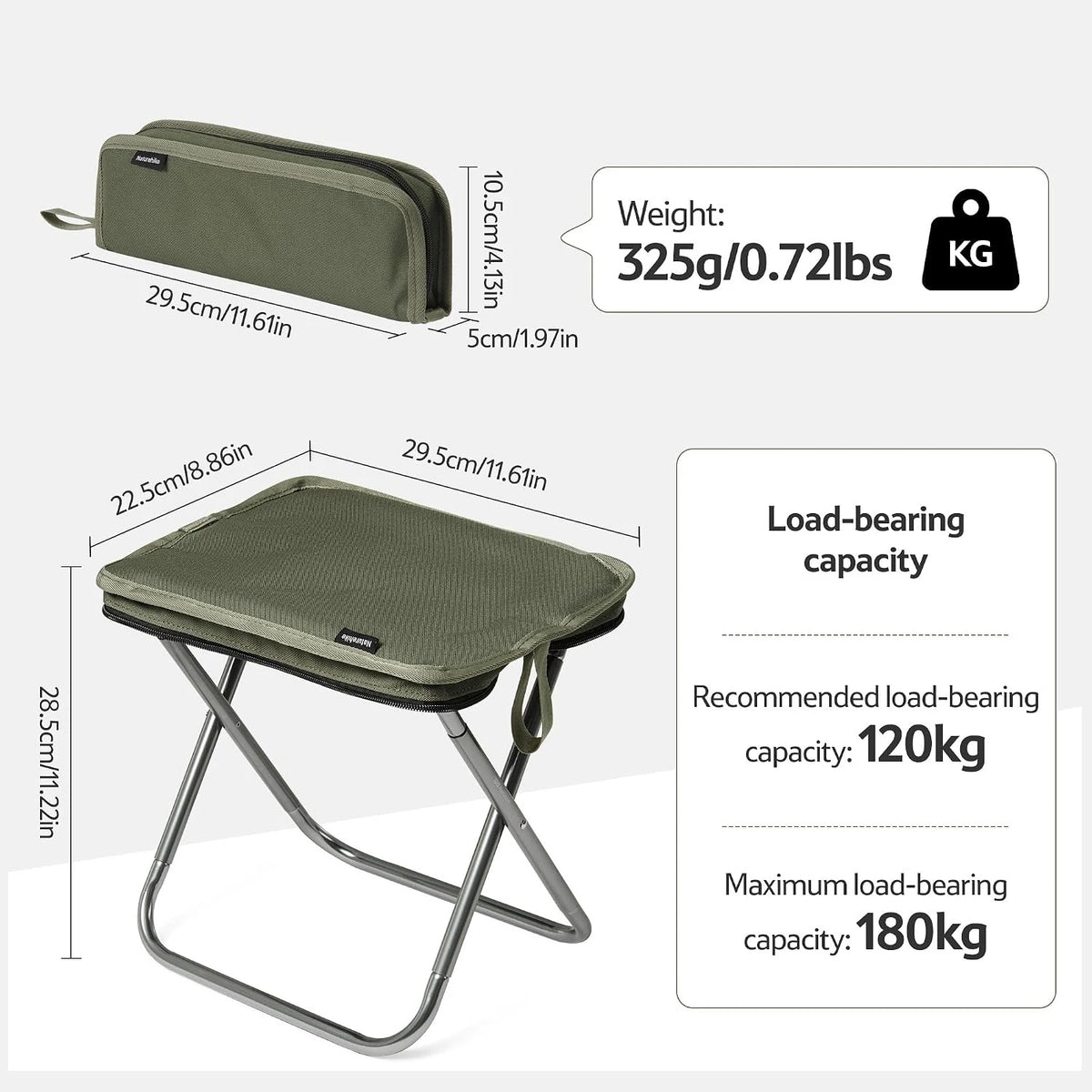 Naturehike Foldable Portable Stool For Outdoor Travel And Fishing