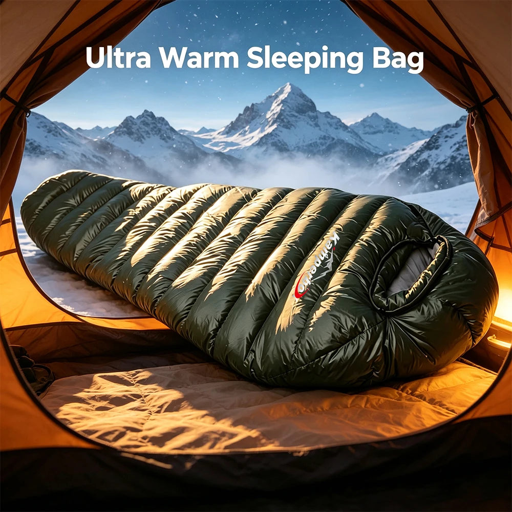 Kamperbox Cold Temperature Winter Sleeping Bag Down Sleeping Bag Winter Camping Sleeping Bag