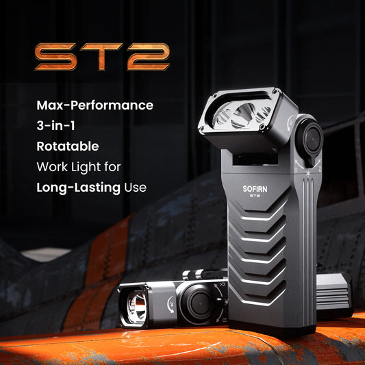 SOFIRN ST2 3000LM Flashlight SFT42R LED 6000K Red Light 660nm with UV 365nm 21700 USB C Rechargeable EDC Torch