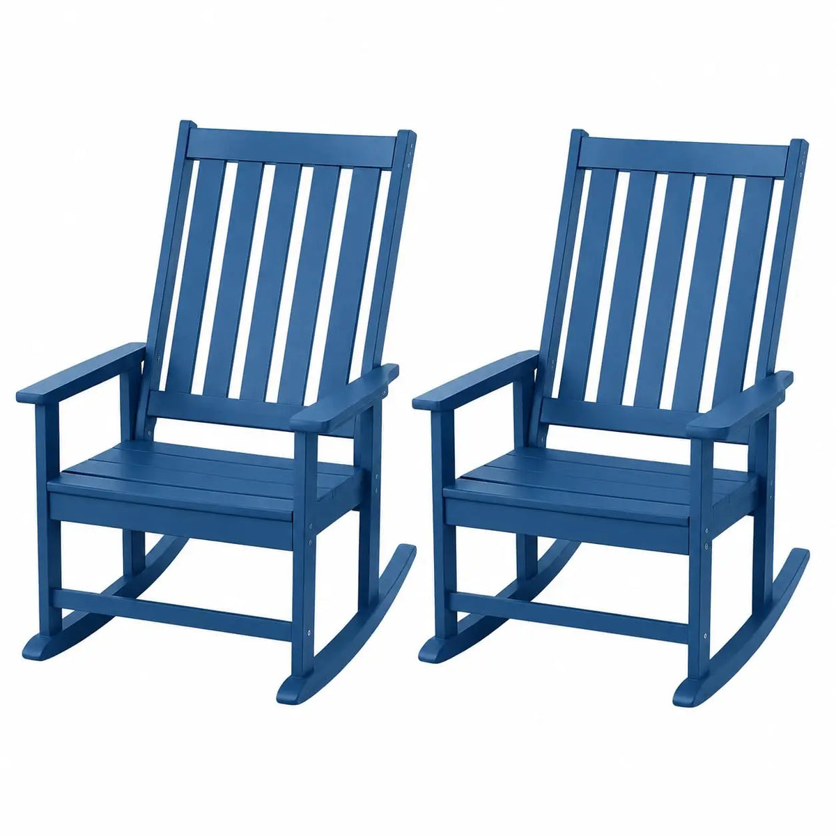 Ergonomic HDPE Outdoor Rocking Chair With Curved Back
