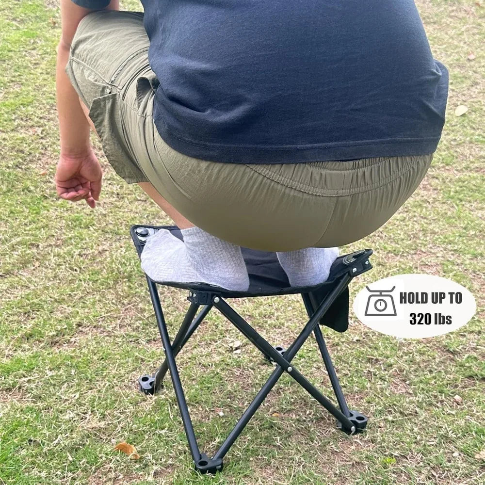 Xiuwo 2 Pack Portable Folding Stool For Outdoor Camping Gardening