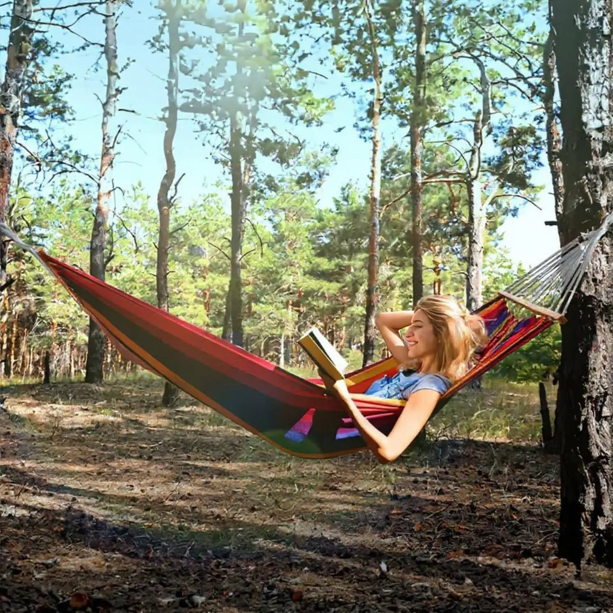 GYROOR Adjustable Stand Hammock Heavy Duty Outdoor Relaxation Bed