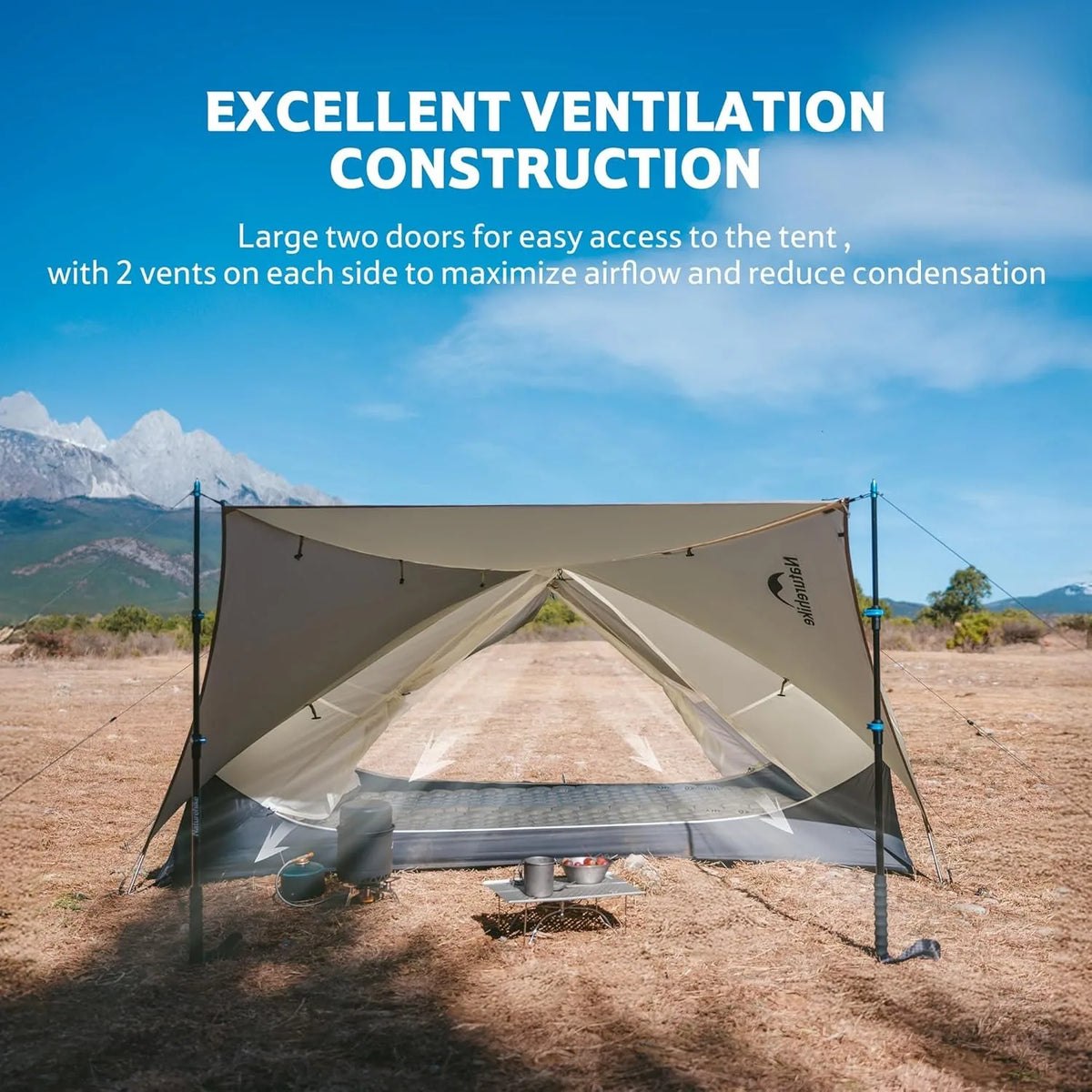Naturehike Mongar UL Tent 2 Person 3 Season Camping Tent 15D Waterproof Ultralight Backpacking Tent for Hiking Cycling