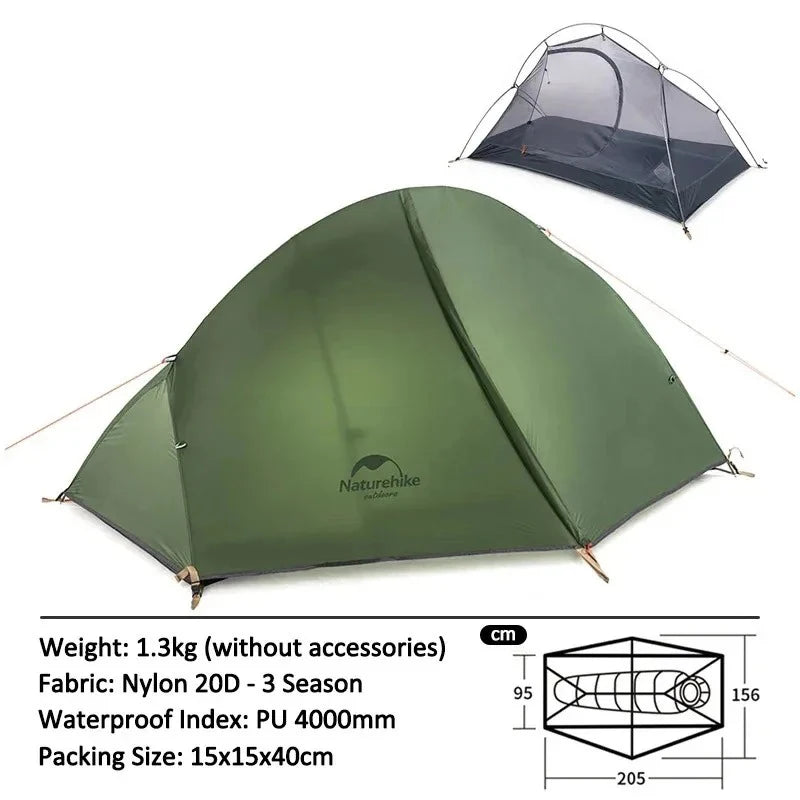 Naturehike 1 Person Ultralight Waterproof Double Layer Cycling Tent