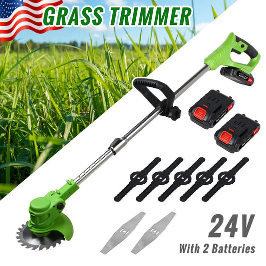 Cordless Brushless Weed Trimmer 2 In 1 Electric Grass Cutter