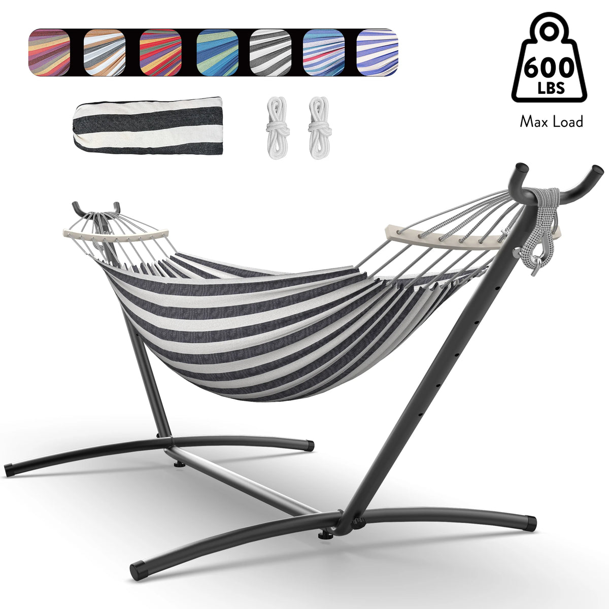 GYROOR Adjustable Stand Hammock Heavy Duty Outdoor Relaxation Bed