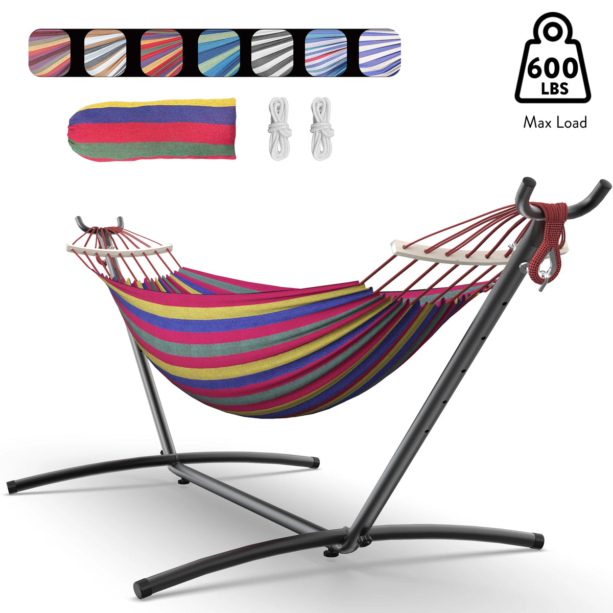 GYROOR Adjustable Stand Hammock Heavy Duty Outdoor Relaxation Bed