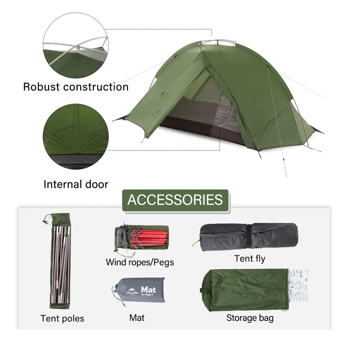 Naturehike Ultralight 1 2 Person Waterproof Camping Tent