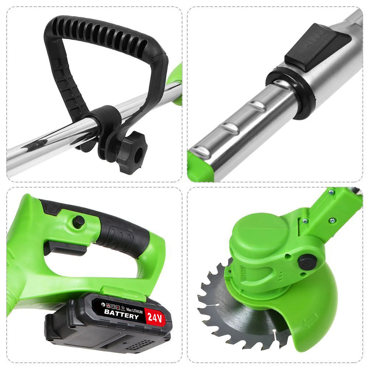 Cordless Brushless Weed Trimmer 2 In 1 Electric Grass Cutter