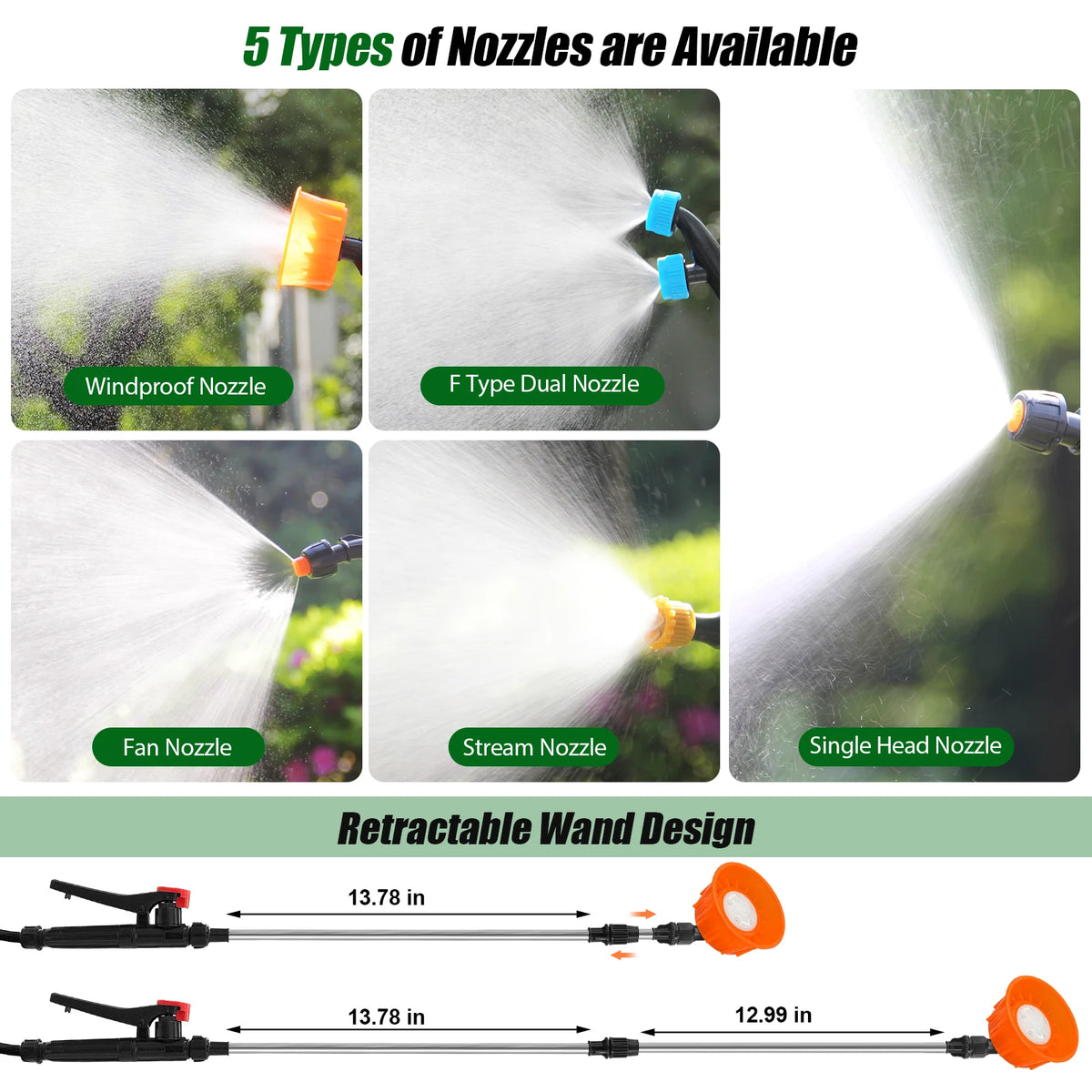 None 16L Electric Backpack Sprayer With Telescopic Wand