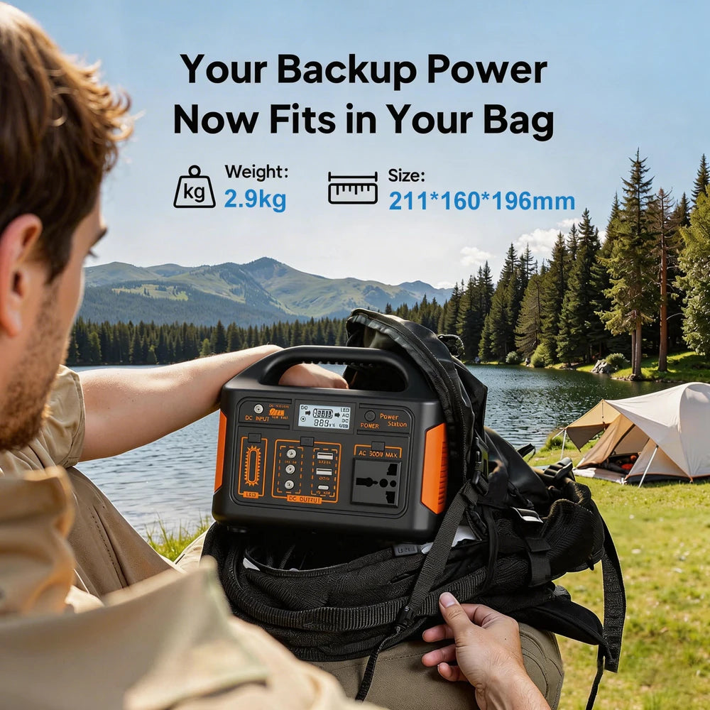 GaiaRay 460Wh Portable Power Station With LiFePO4 Battery Backup