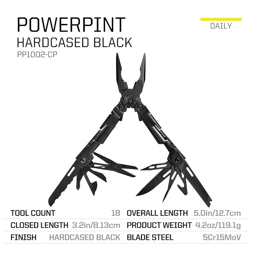 SOG PowerPint 18in1 Multi Tool Stainless Steel EDC Pliers Knife