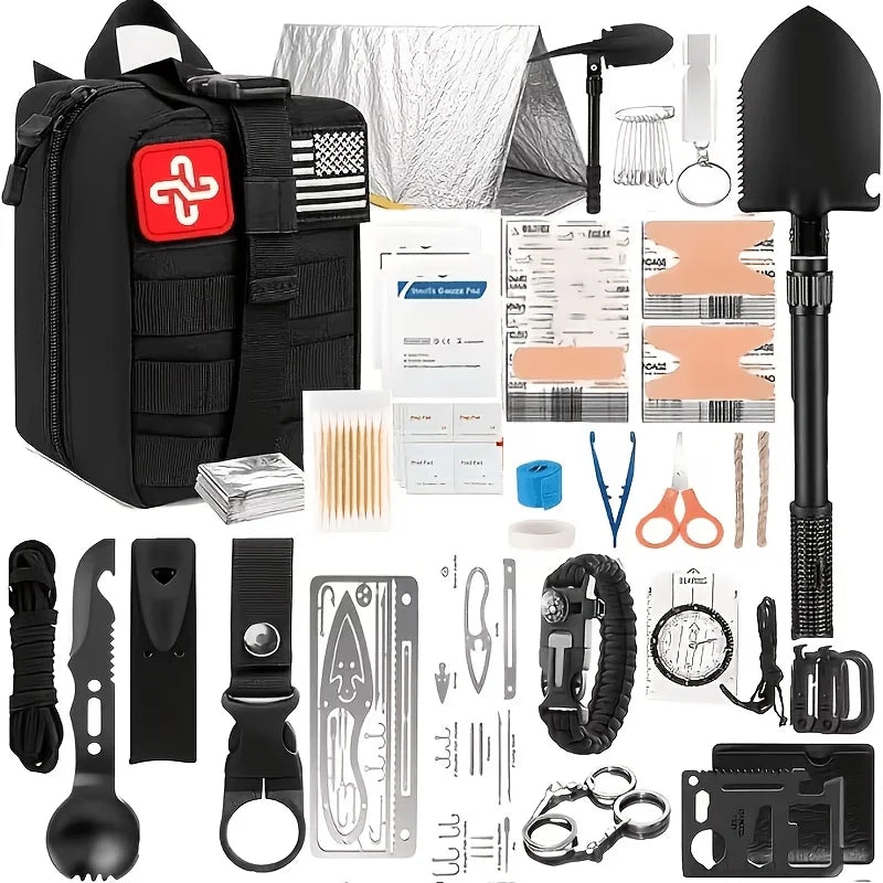 250-Piece Survival First Aid Kit IFAK EMT with Molle Bag Outdoor Emergency Gear Camping Hunting Hiking Home Trauma Kit